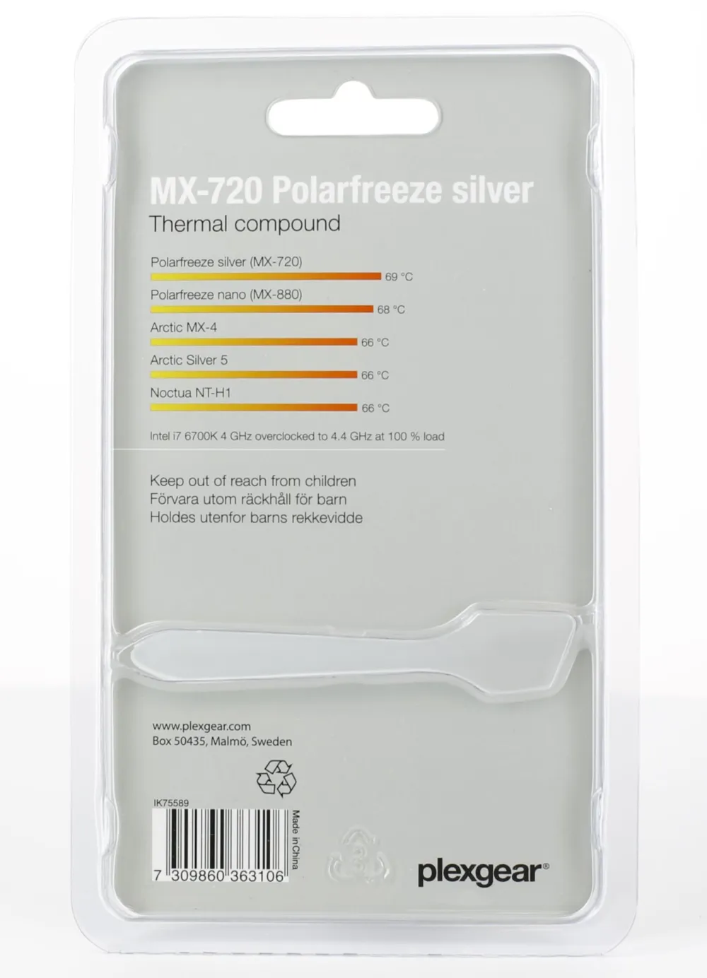 Plexgear Datamaskinkomponenter|MX-720 Polarfreeze Silver Kjølepasta 3 g
