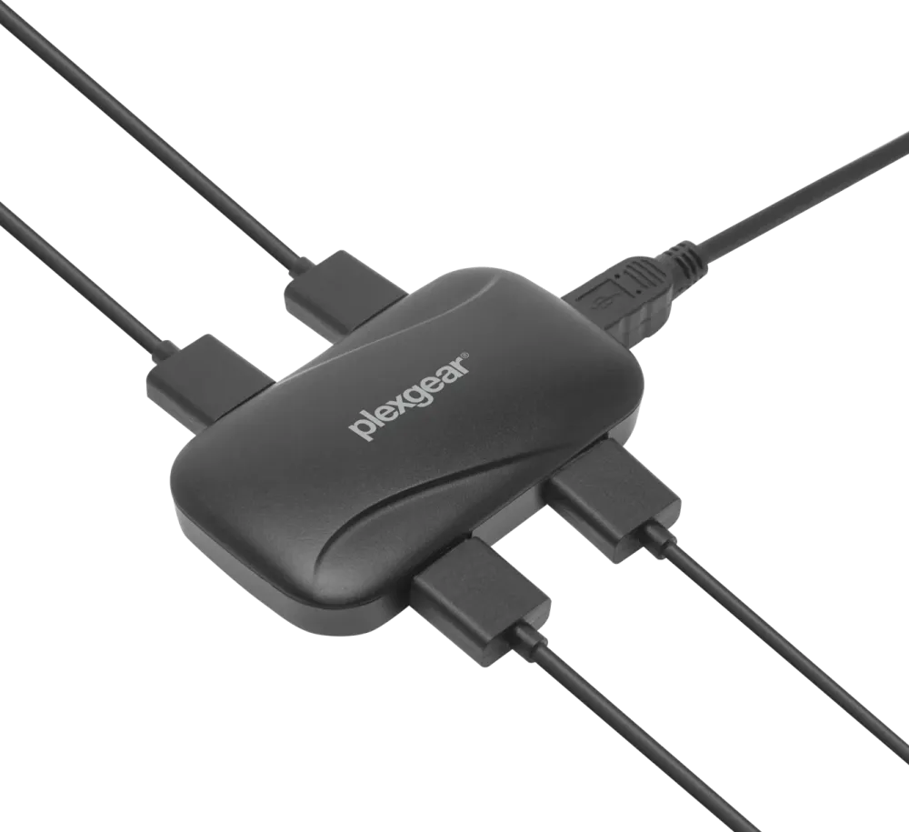 Plexgear Hjemmekontor|Kabler Og Adaptere|Portable 300 USB-hub, 4-veis