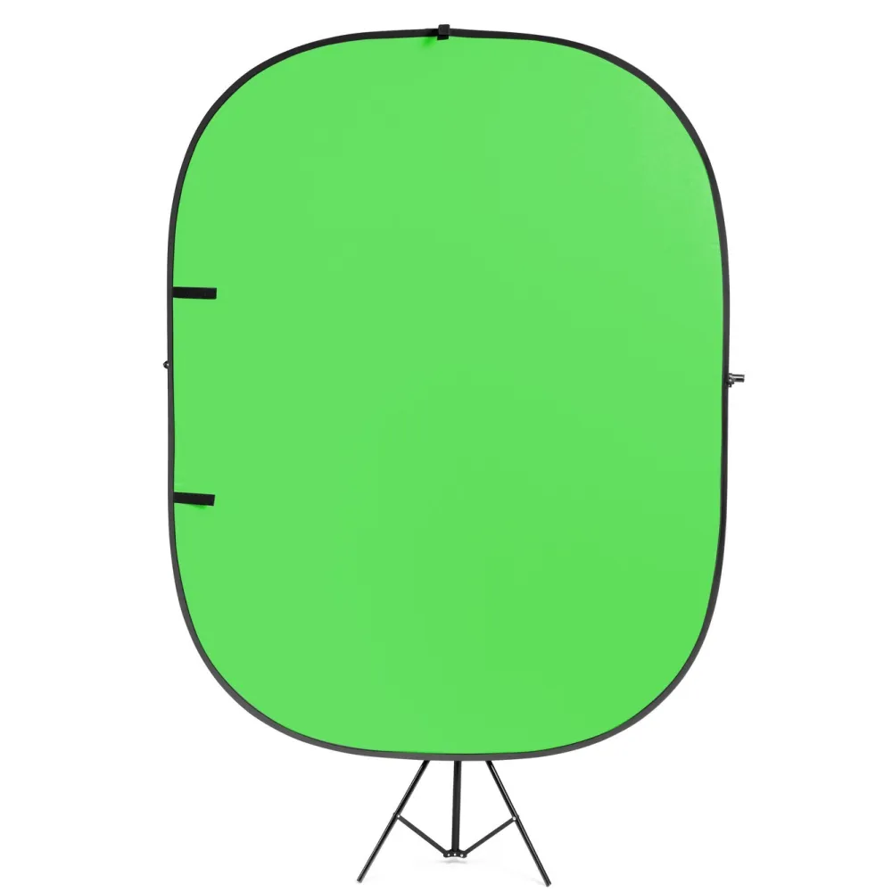 Plexgear Foto Og Video|Skjermbeskytter Og Deksel|Tofarget Green Screen med stativ 1,5x2 m