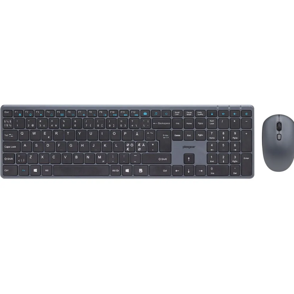 Plexgear Tastatur|Gaming Tastatur|Trådløst kontorsett MK114