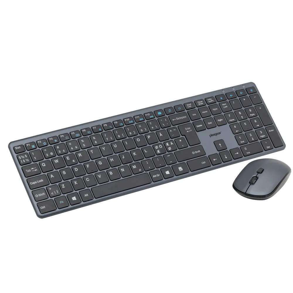 Plexgear Tastatur|Gaming Tastatur|Trådløst kontorsett MK114