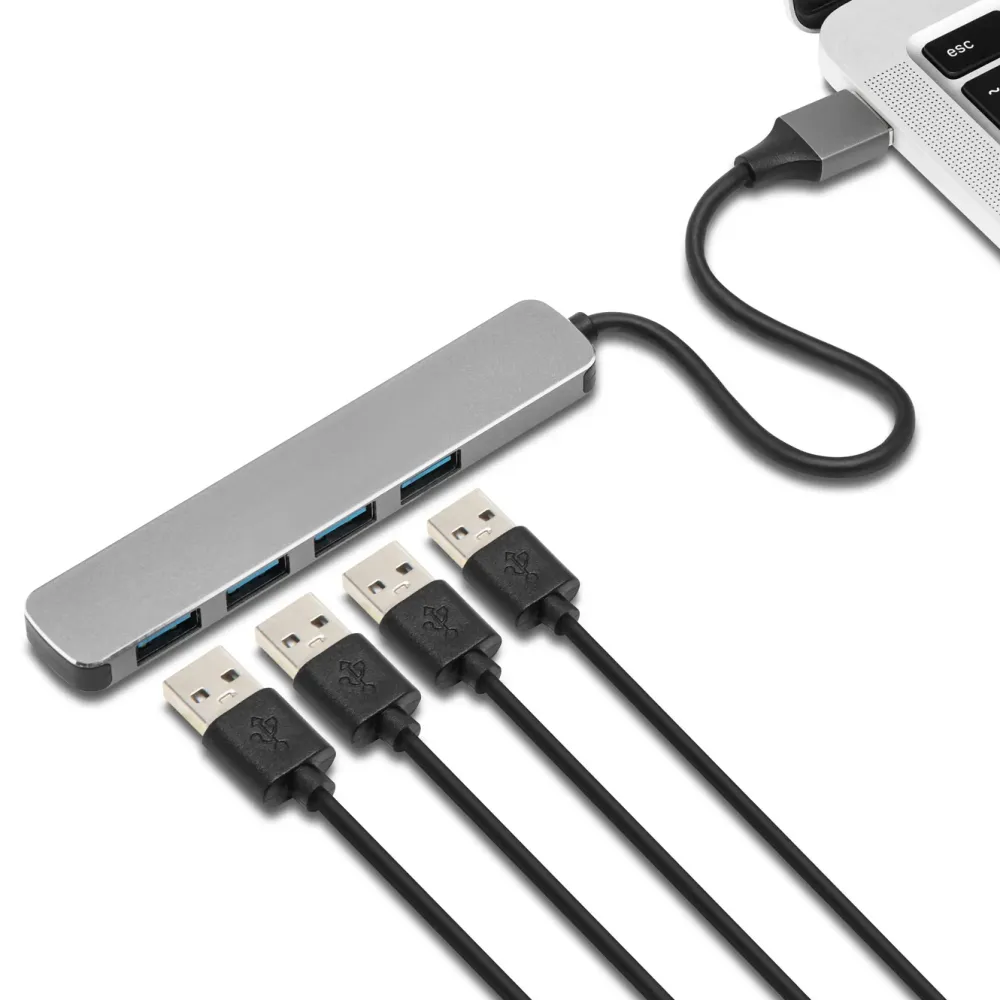Plexgear Kabler Og Adaptere|Usb|USB-A-hub CB222 med USB-A-tilkobling 4-veis