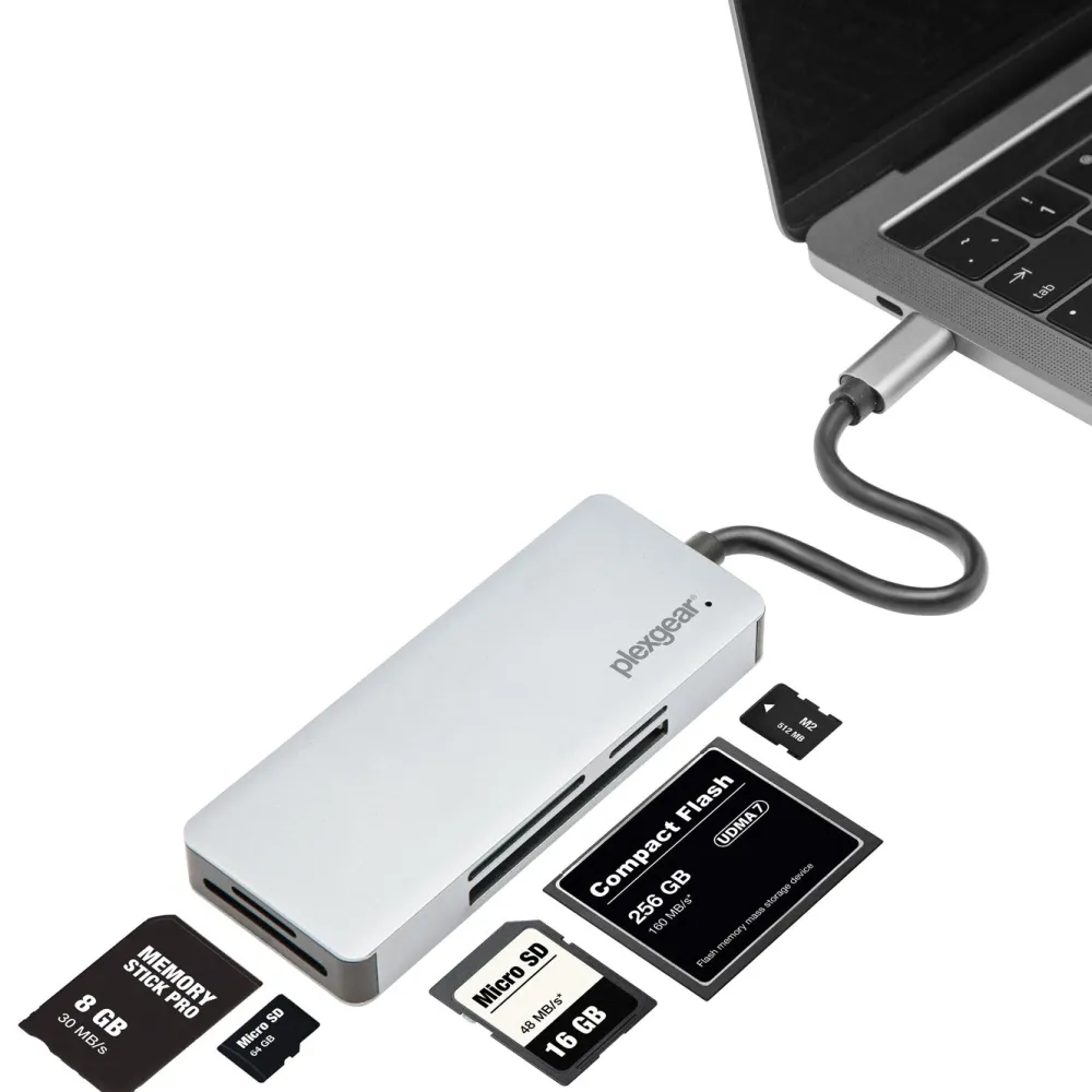 Plexgear Datatilbehør|Ergonomi|USB-C-minnekortleser