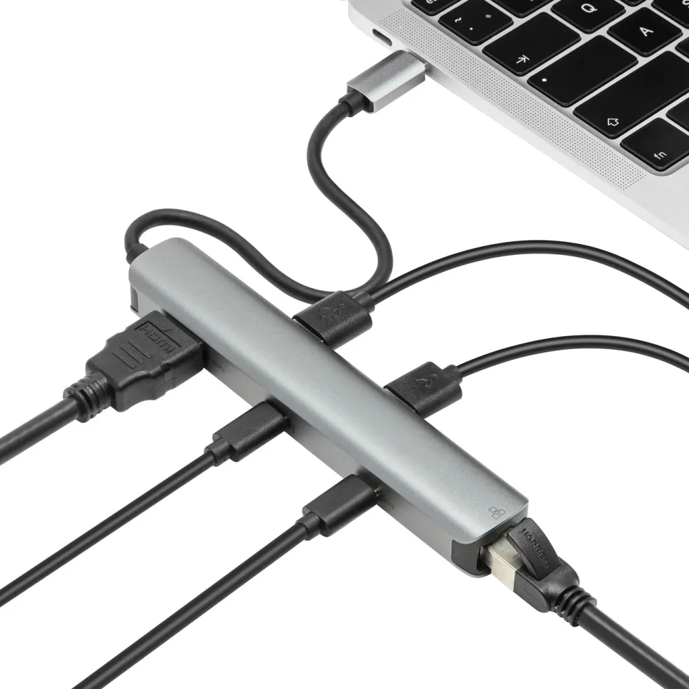 Plexgear Kabler Og Adaptere|Usb|USB-C-multiadapter CB1024 - 6 porter