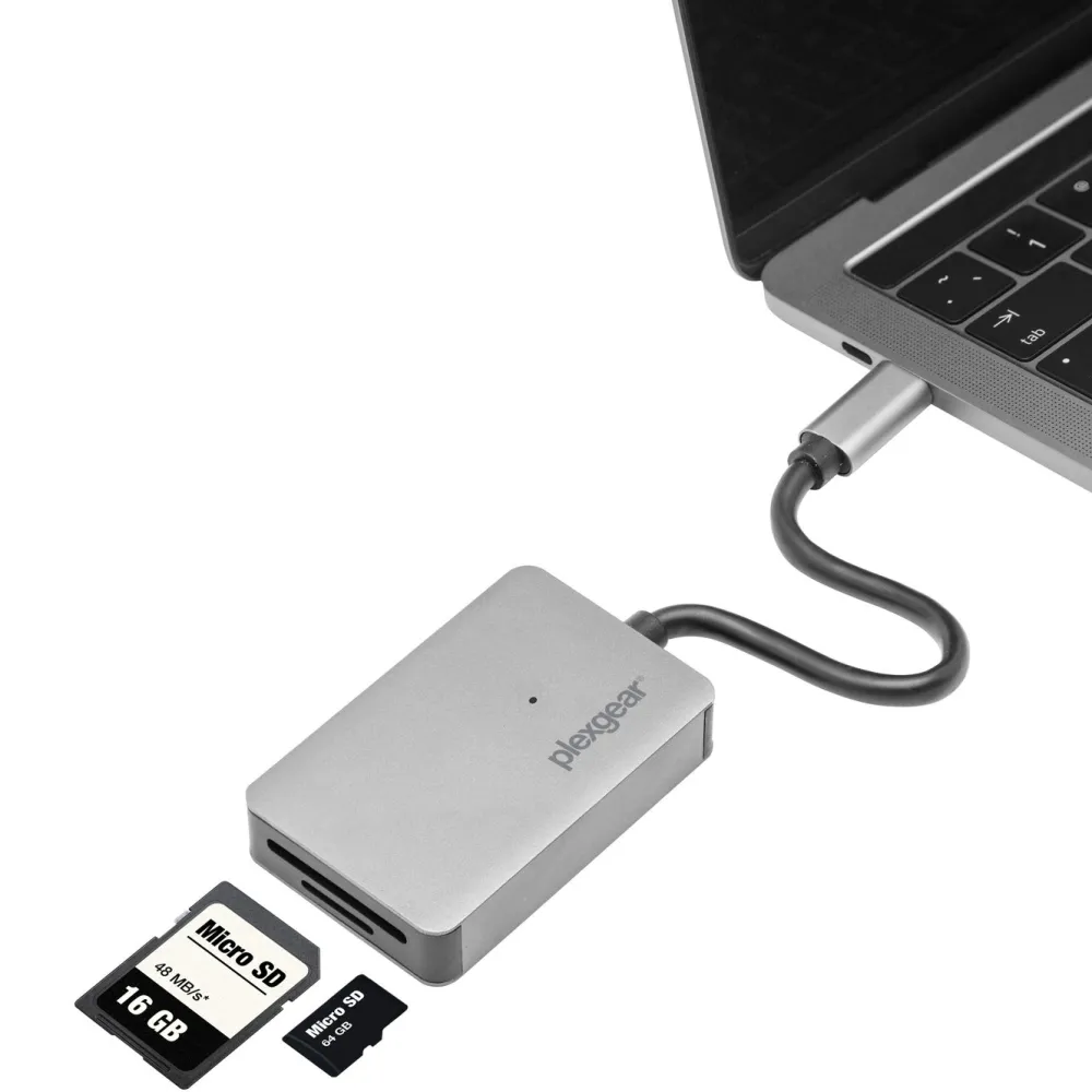 Plexgear Datatilbehør|Ergonomi|USB-C UHS II Minnekortleser