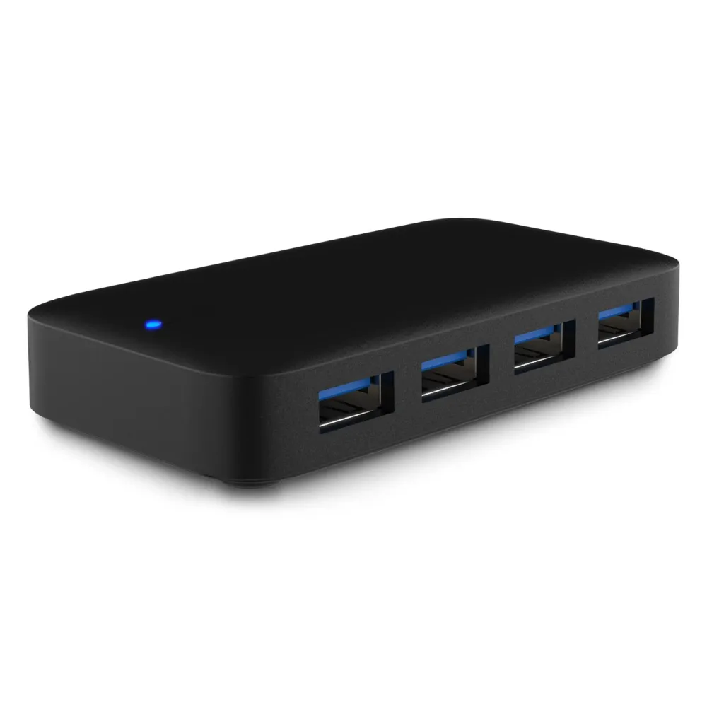 Plexgear Lagring|Tegnebrett|USB 5 Gb/s-hub med strømforsyning, 4-veis