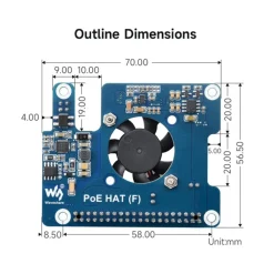 Kjell Raspberry Pi|PoE+ Hat for Raspberry Pi 5