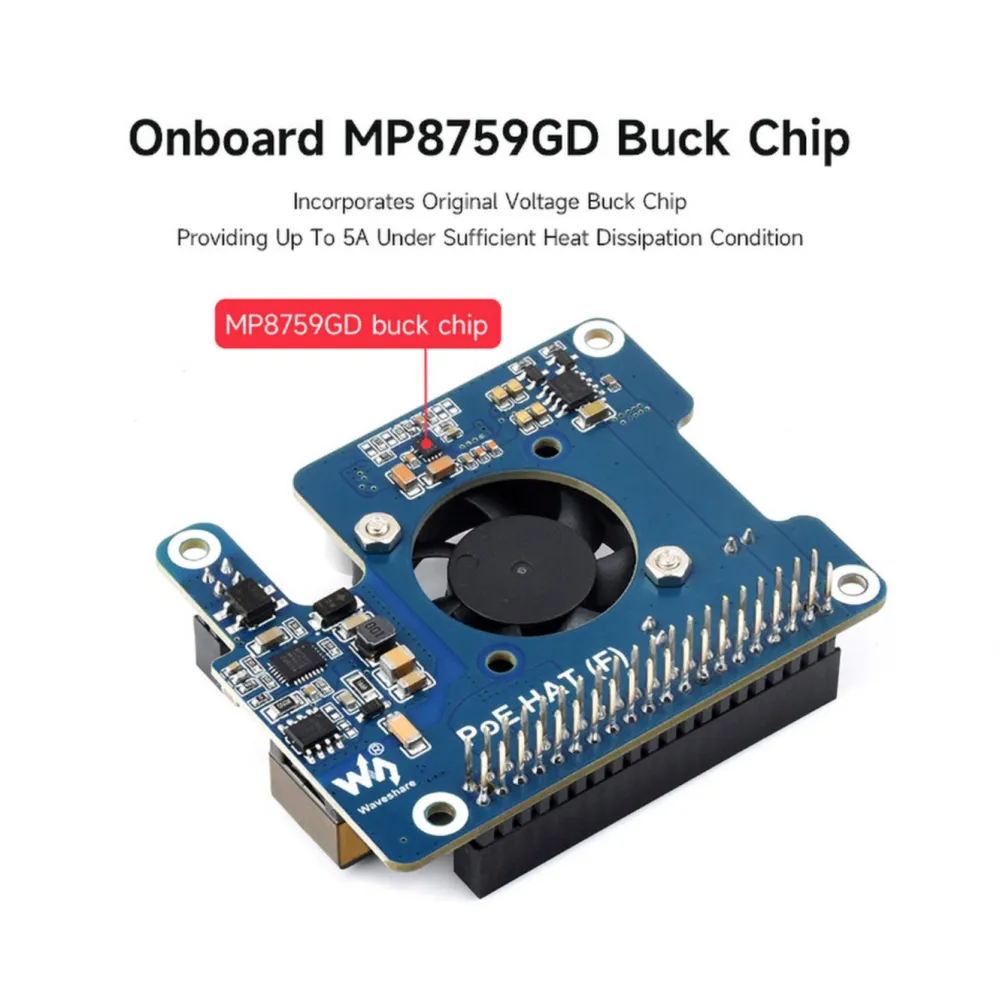 Kjell Raspberry Pi|PoE+ Hat for Raspberry Pi 5