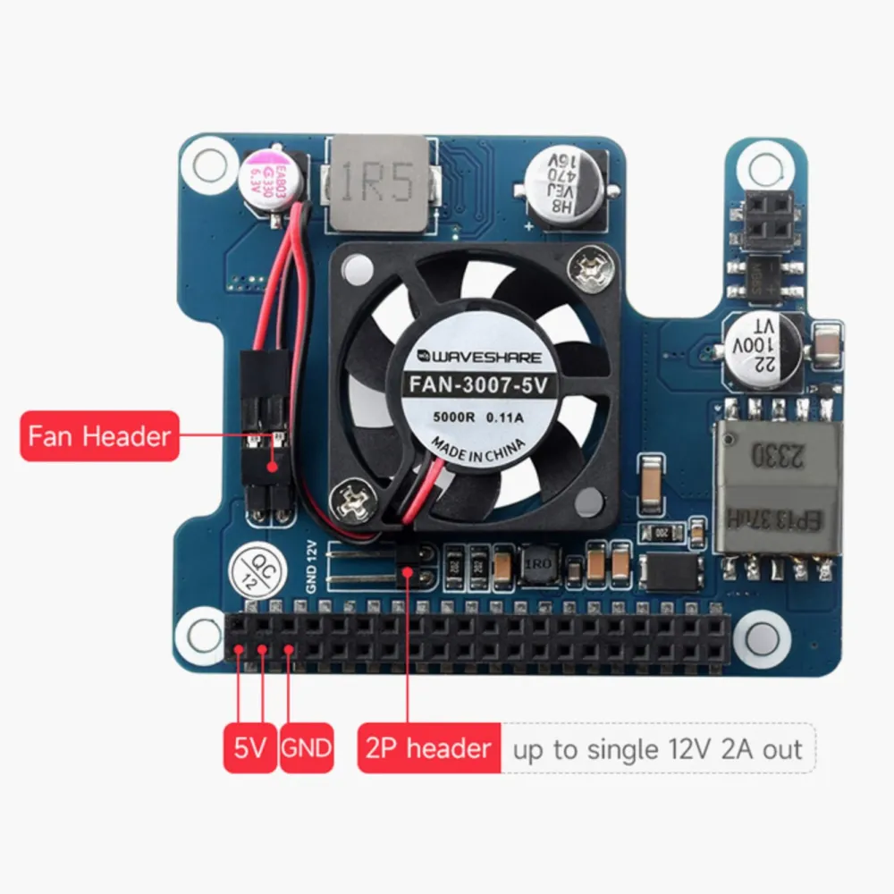 Kjell Raspberry Pi|PoE+ Hat for Raspberry Pi 5