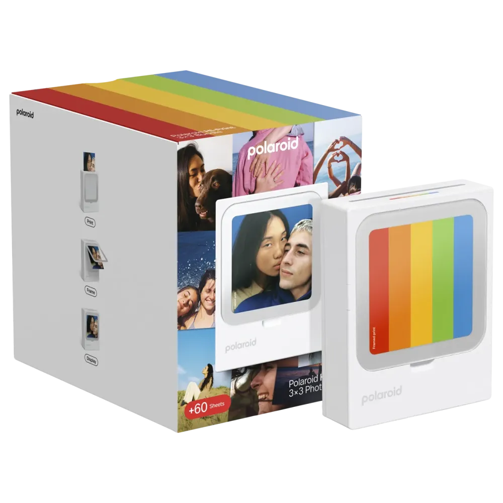 Polaroid Skrivere Og Tilbehør|Hi-Print 3×3 Photo Printer – bærbar fotoskriver + 60 ark