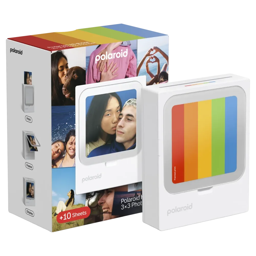 Polaroid Skrivere Og Tilbehør|Hi-Print 3×3 Photo Printer – bærbar fotoskriver + 10 ark
