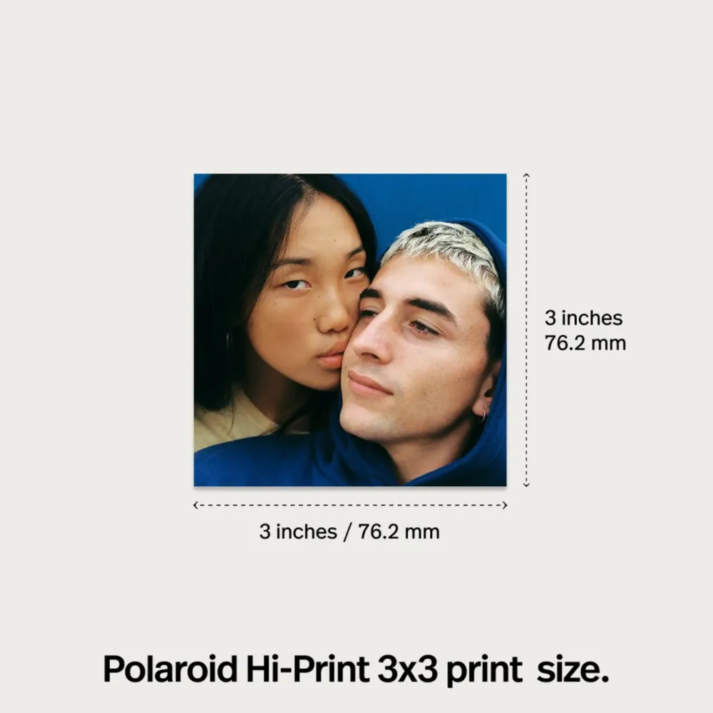 Polaroid Skrivere Og Tilbehør|Hi-Print 3×3 Photo Printer – bærbar fotoskriver + 10 ark