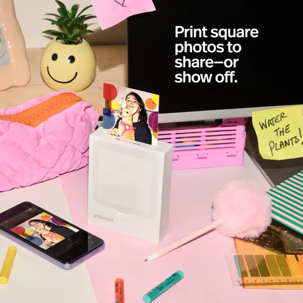 Polaroid Skrivere Og Tilbehør|Hi-Print 3×3 Photo Printer – bærbar fotoskriver + 10 ark