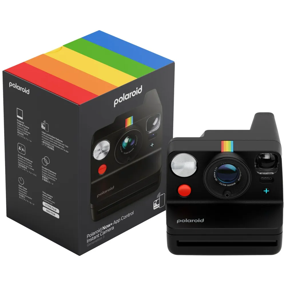 Polaroid Foto Og Video|Now+ Gen 3 Black