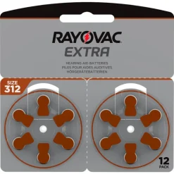Rayovac Batterier|Batterier|Høreapparatbatterier Brun ZA312 12-pk.