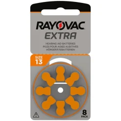 Rayovac Batterier|Batterier|Høreapparatbatterier Oransje ZA13 8-pk.