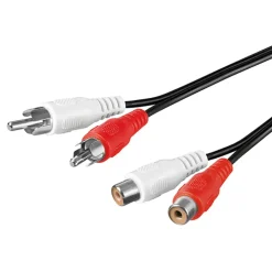 Kjell Lyd- & Videokabler|RCA-forlengelseskabel 2x RCA 2,5 m