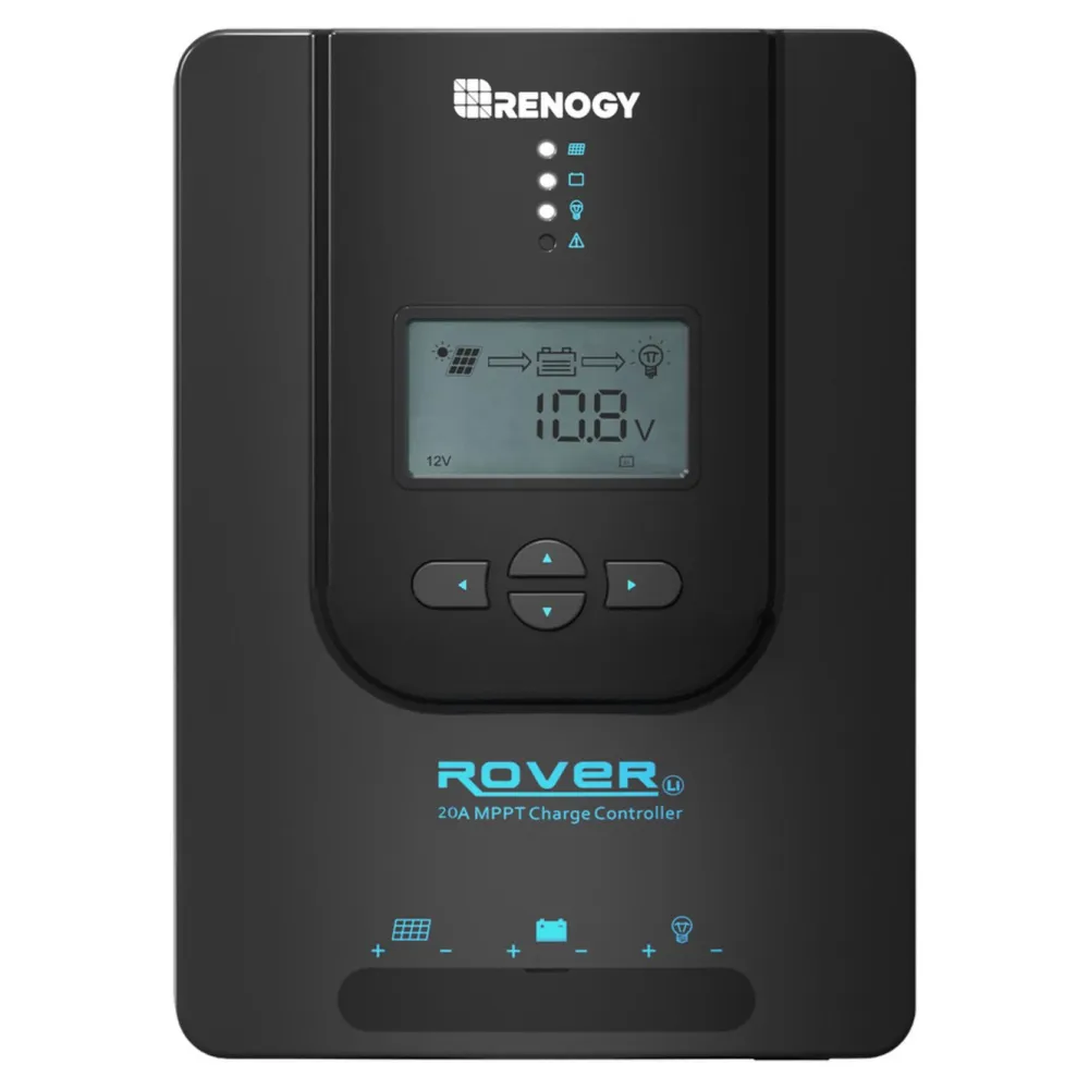 Renogy Solceller Og Strømforsyning|Rover Solcelleregulator 20A MPPT