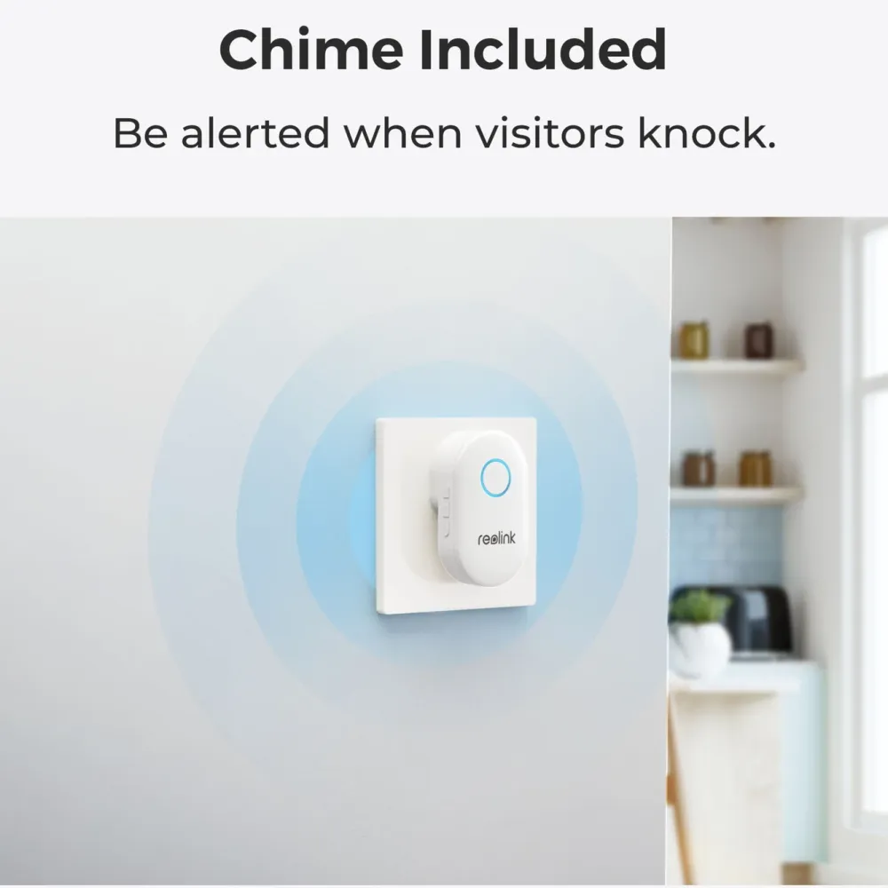 Reolink Smart Dørklokke|Smart Dørklokke|D340W 2K Videodørklokke