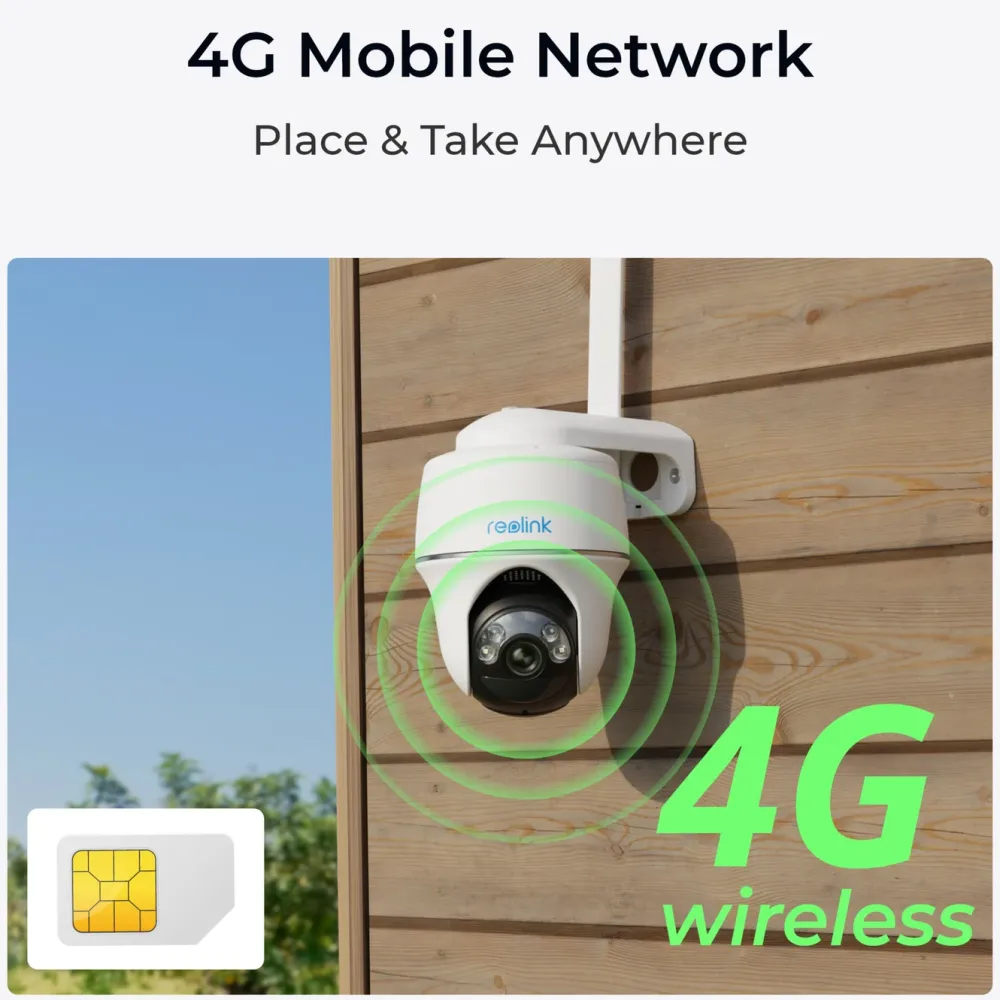 Reolink Alarmsystemer|Skimmingsbeskyttelse|Go Series G430 - Utendørs 4G LTE Kamera 2K