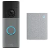 Ring Smart Dørklokke|Smart Dørklokke|Battery Video Doorbell + Chime Retinal 2K Speckled Grey