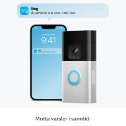 Ring Smart Dørklokke|Smart Dørklokke|Battery Video Doorbell Pro