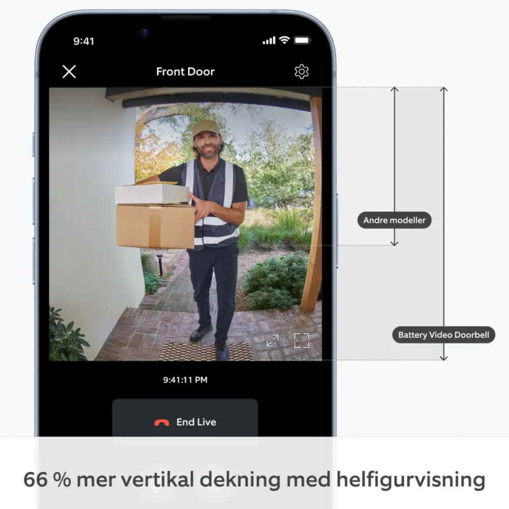 Ring Smart Dørklokke|Smart Dørklokke|Battery Video Doorbell