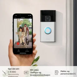 Ring Smart Dørklokke|Smart Dørklokke|Battery Video Doorbell