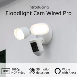 Ring Kameraovervåking|Floodlight Cam Pro Hvit