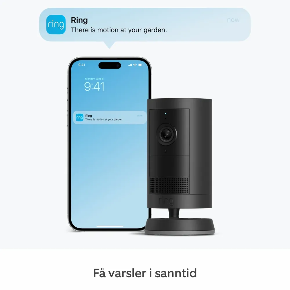 Ring Kameraovervåking|Outdoor Cam Plus Battery - Retinal 2K overvåkingskamera