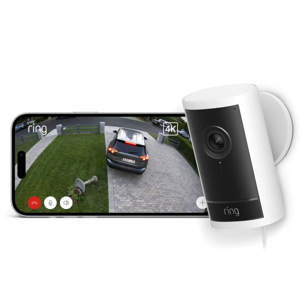Ring Kameraovervåking|Outdoor Cam Pro Plug-in - Retinal 4K overvåkingskamera