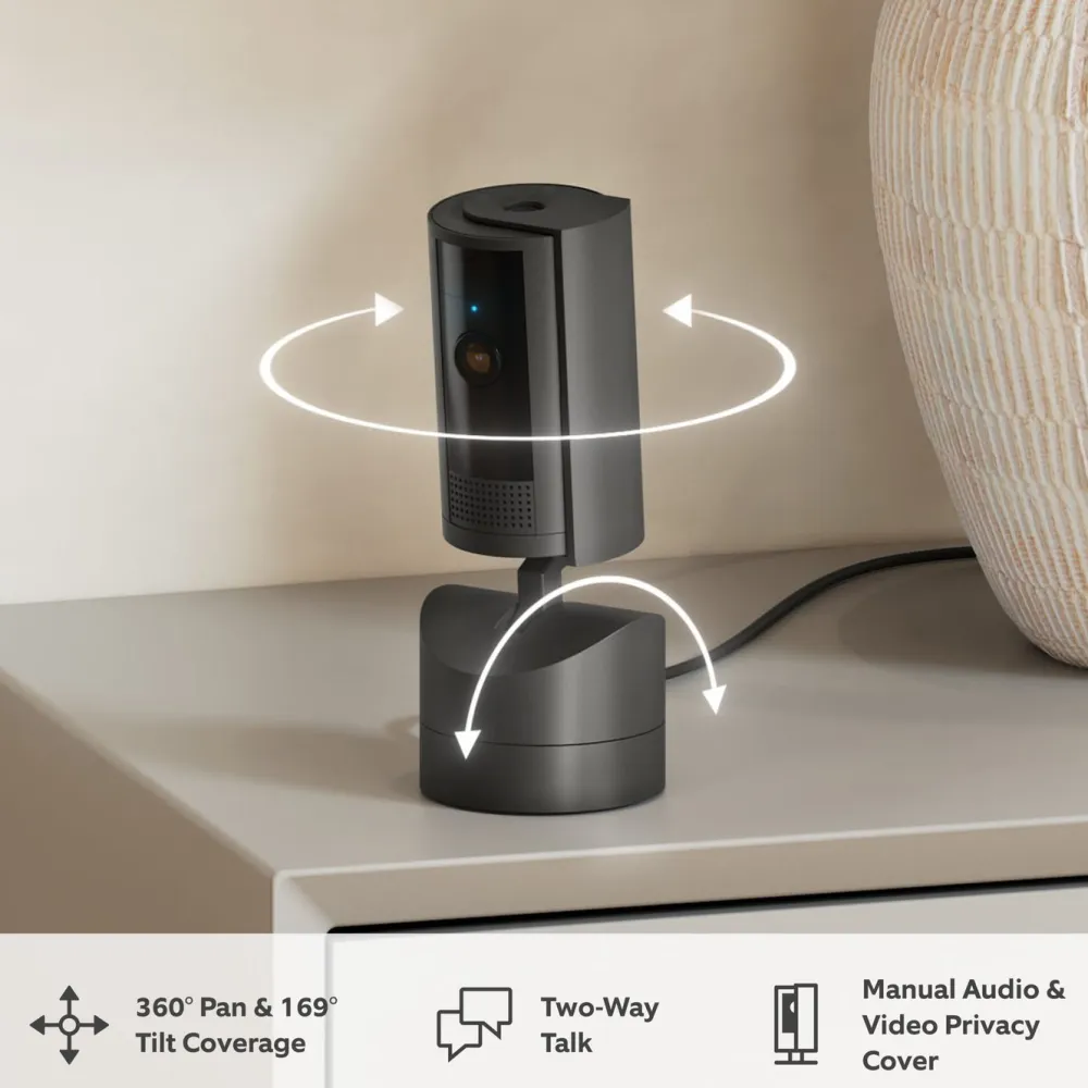 Ring Kameraovervåking|Pan-Tilt Indoor Camera