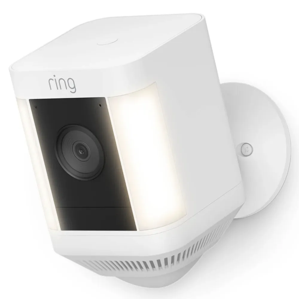 Ring Kameraovervåking|Spotlight Cam Plus Battery Trådløst overvåkingskamera Hvit
