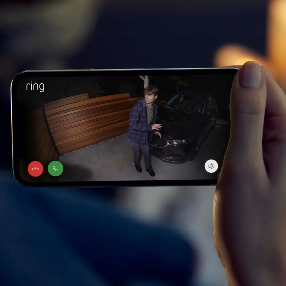 Ring Kameraovervåking|Spotlight Cam Plus Battery Trådløst overvåkingskamera Hvit