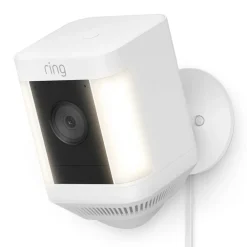 Ring Kameraovervåking|Spotlight Cam Plus Plug-In Overvåkingskamera Hvit