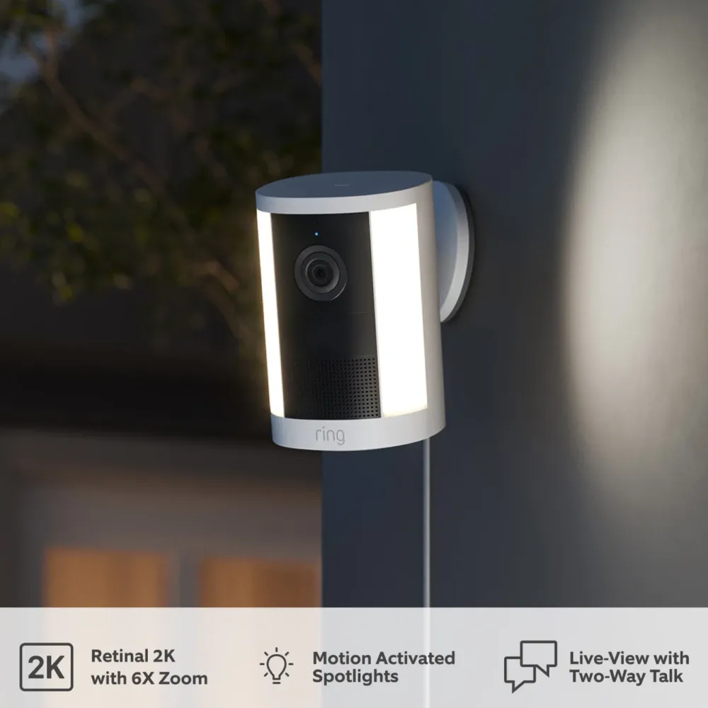 Ring Kameraovervåking|Spotlight Cam Pro plug-in overvåkingskamera