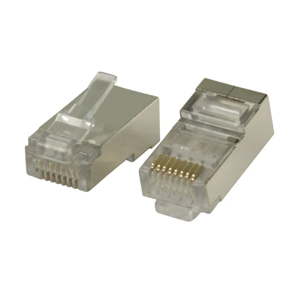 Kjell Nettverkskabler|RJ45-kontakt for rund myk Cat. 6 FTP-kabel 10-pk.
