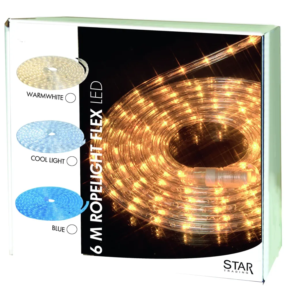 Kjell Led-Lister|Ropelight Flex Lysslange 216 LED Varmhvit