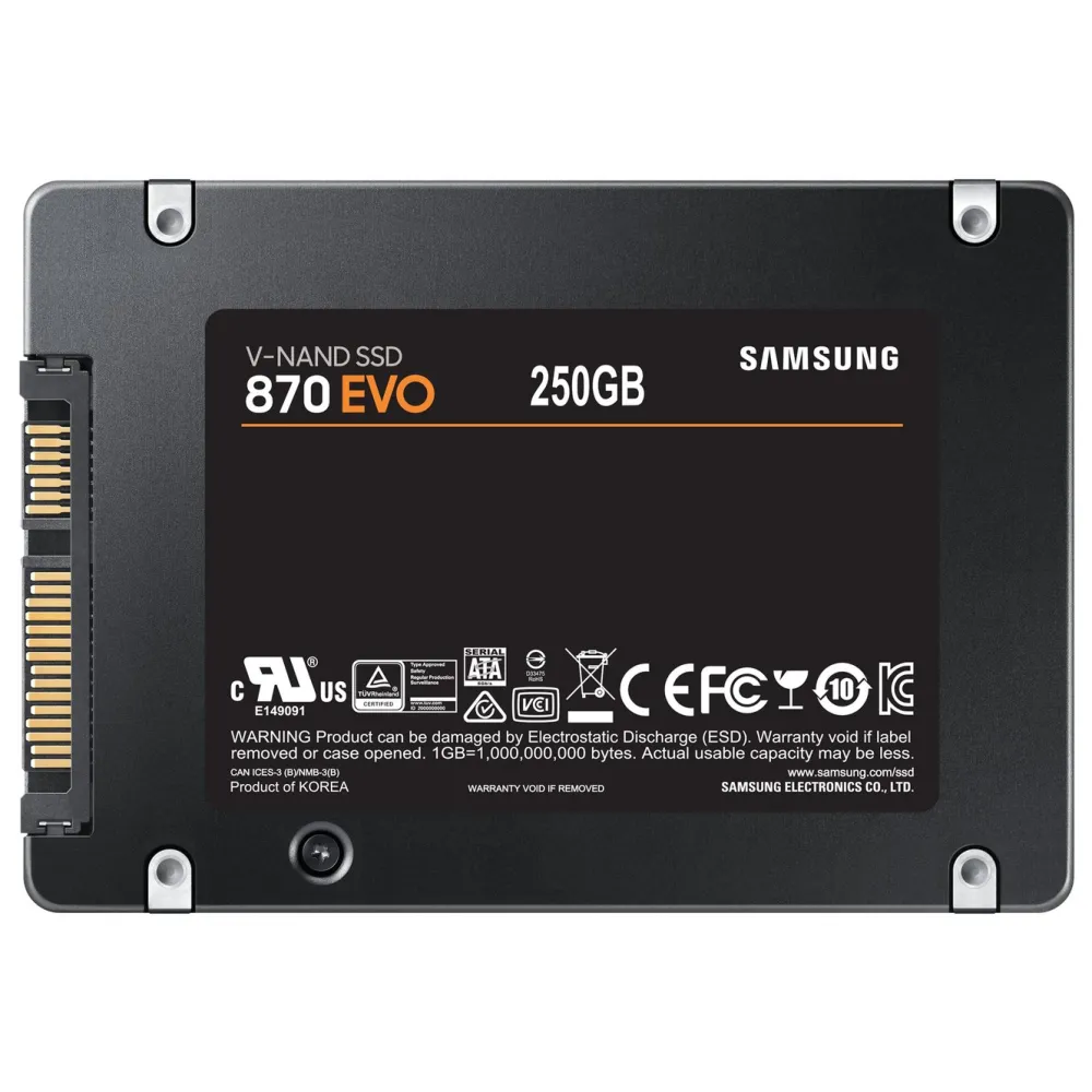 Samsung Datamaskinkomponenter|Lagring|870 EVO SSD-disk 250 GB