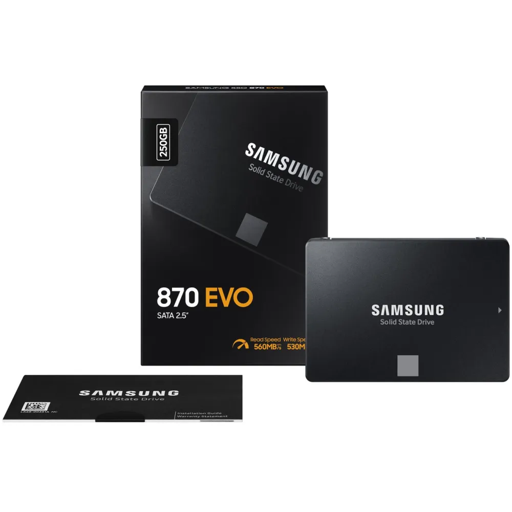 Samsung Datamaskinkomponenter|Lagring|870 EVO SSD-disk 250 GB