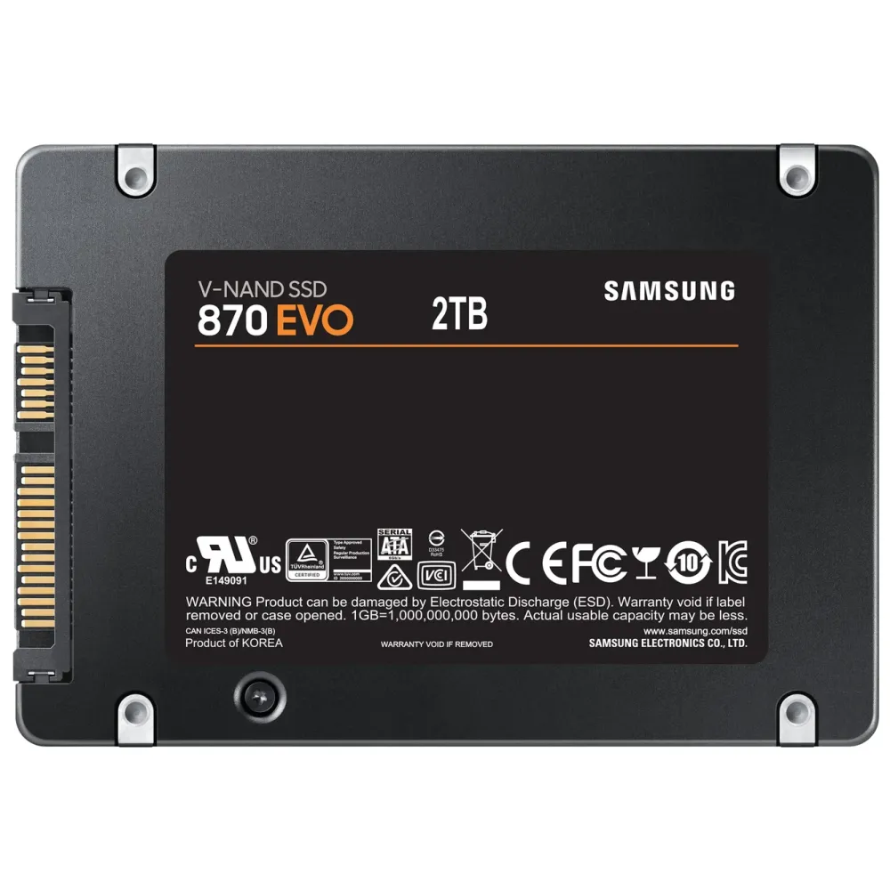 Samsung Datamaskinkomponenter|Lagring|870 EVO SSD-disk 2 TB