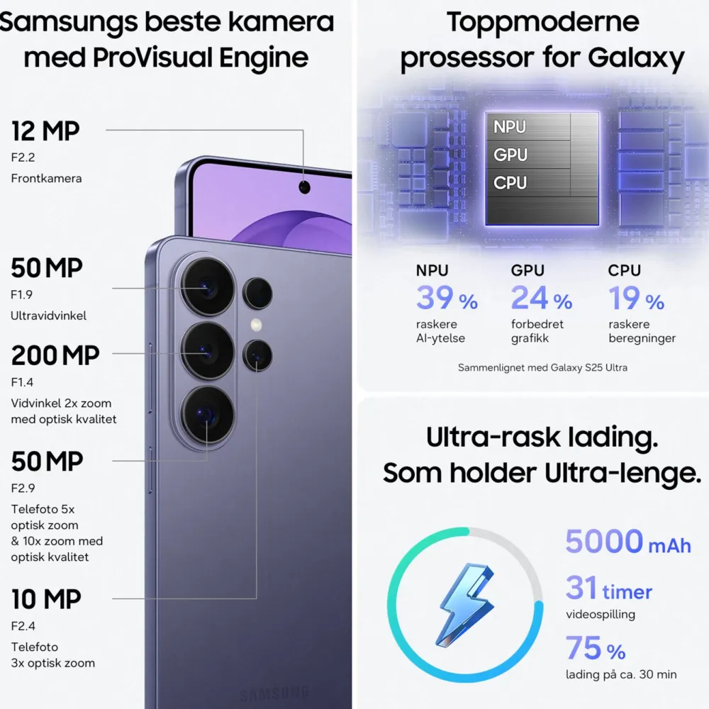 Samsung Mobiltelefoner|Galaxy S26 Ultra 1TB