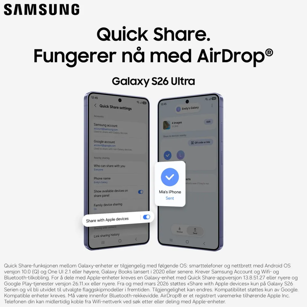 Samsung Mobiltelefoner|Galaxy S26 Ultra 1TB