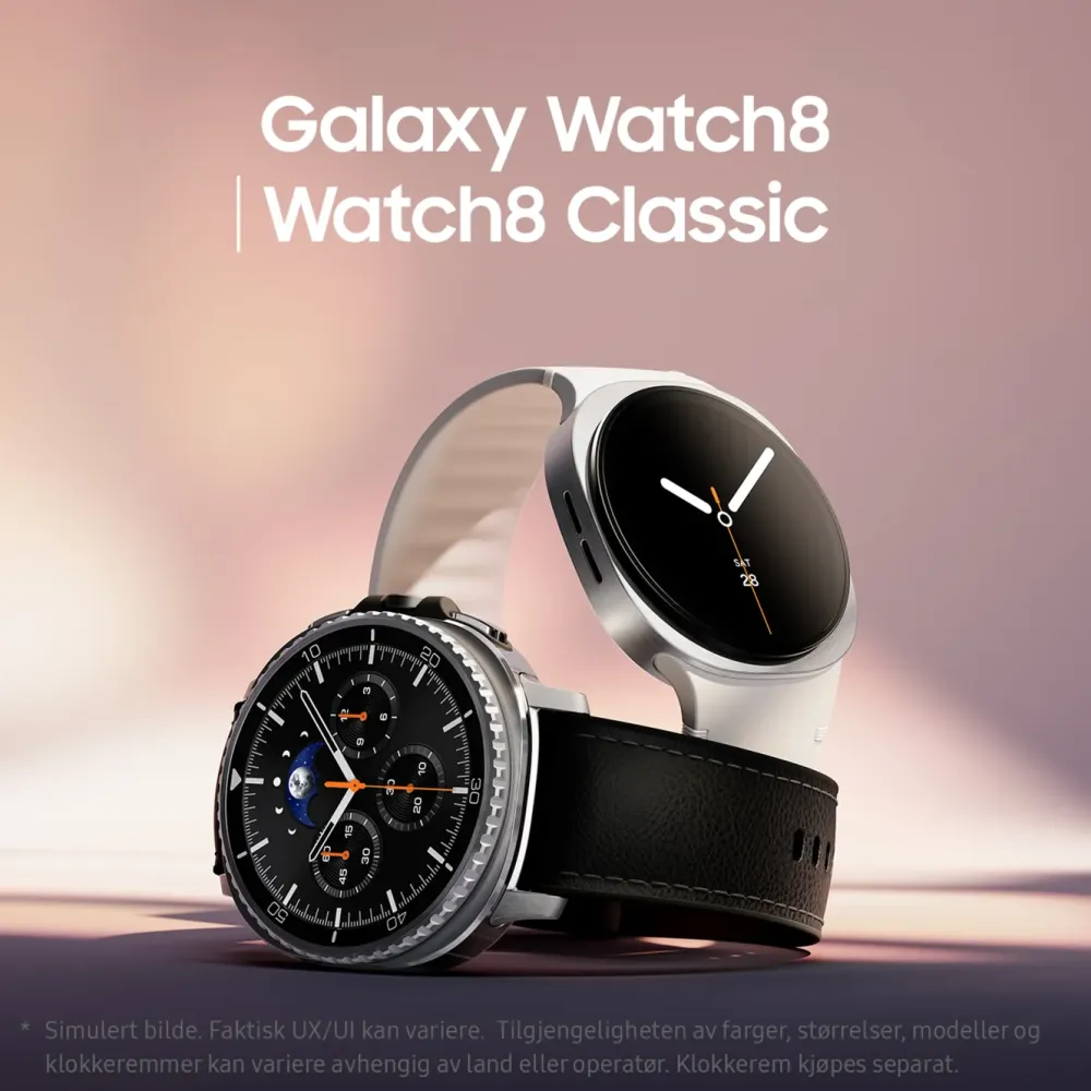 Samsung Smartklokker Og Ringer|Galaxy Watch8 44mm Bluetooth + 4G