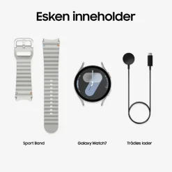 Samsung Smartklokker Og Ringer|Galaxy Watch7 44 mm Bluetooth Sølv