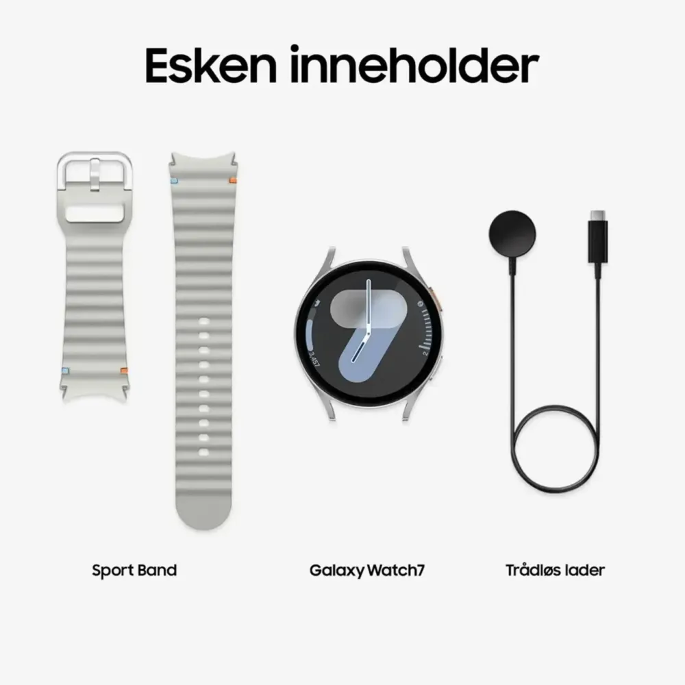Samsung Smartklokker Og Ringer|Galaxy Watch7 44 mm Bluetooth Sølv