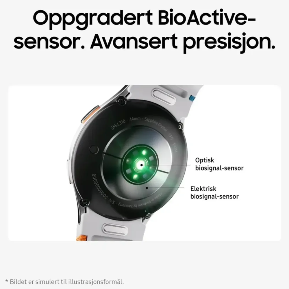 Samsung Smartklokker Og Ringer|Galaxy Watch7 44 mm Bluetooth Sølv