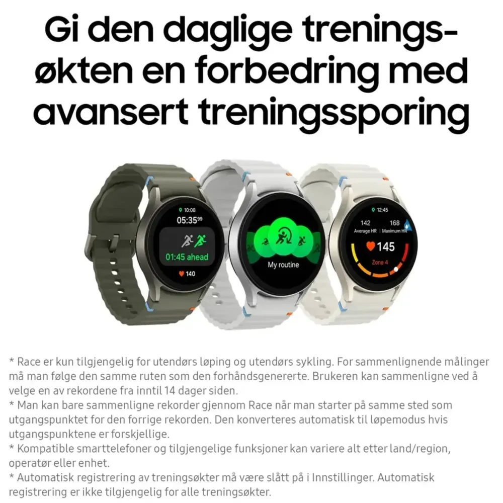 Samsung Smartklokker Og Ringer|Galaxy Watch7 44 mm Bluetooth Sølv