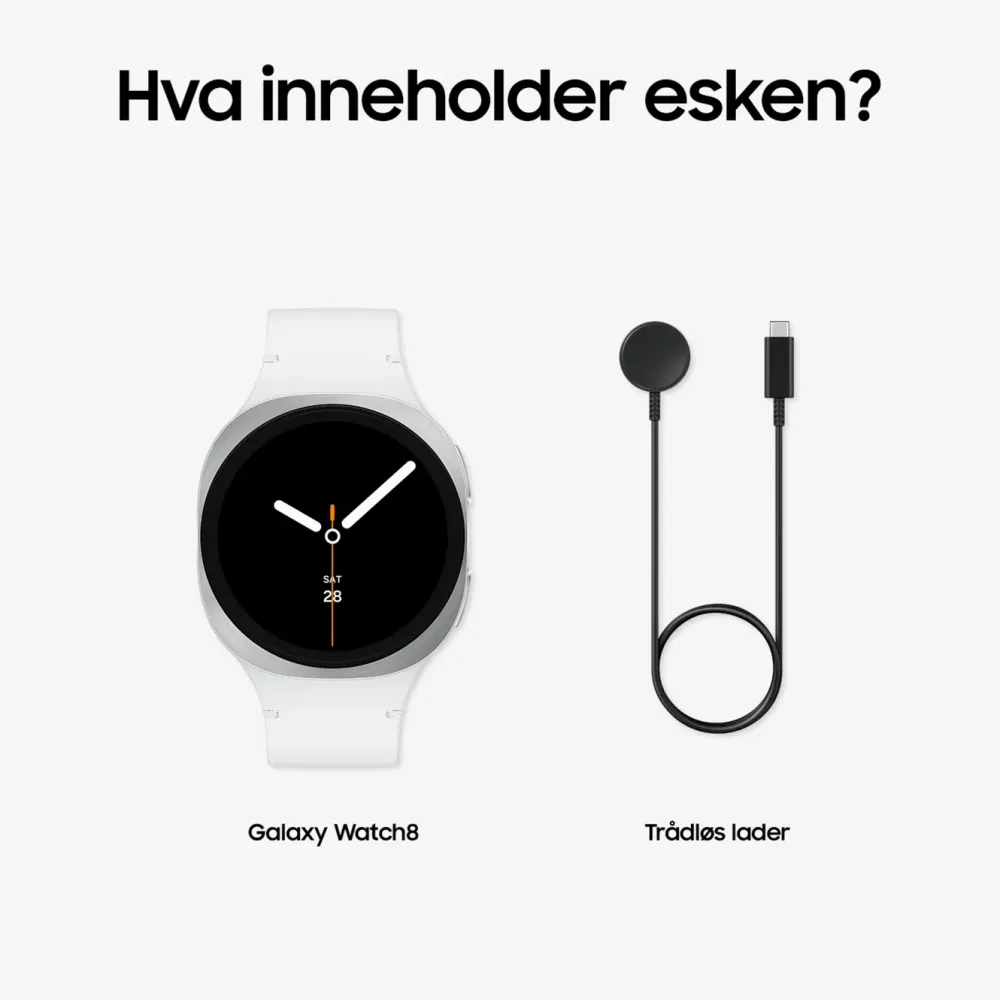 Samsung Smartklokker Og Ringer|Galaxy Watch8 40mm Bluetooth + 4G