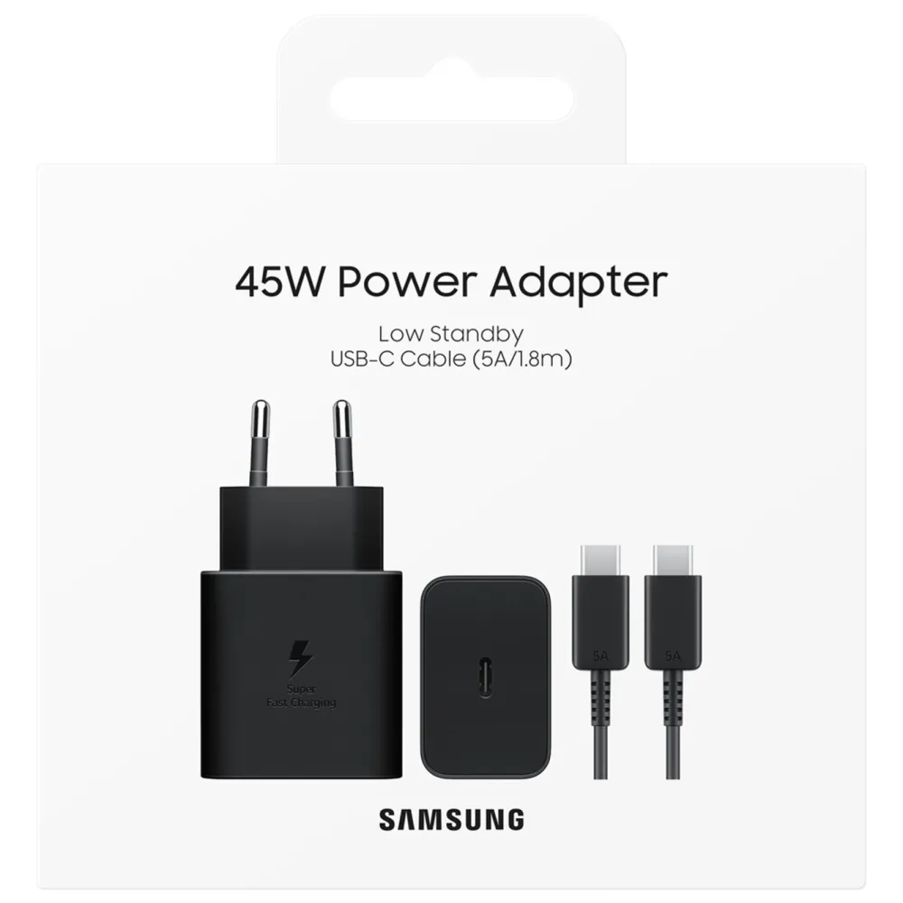 Samsung Mobiltelefonladere|Original USB-C Lader 45 W